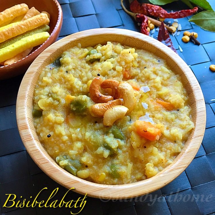 Bisi bele bath is a spicy, rice-based dish with origins in the state of Karnataka.Bisi bele bhath, which translates to 'hot lentil rice dish' in Kannada language, is a wholesome meal. The preparation of this dish involves the use of masalas, toor dal, rice, ghee and vegetables. Spices like nutmeg, curry leaves and tamarind pulp contribute to its unique flavour and taste.