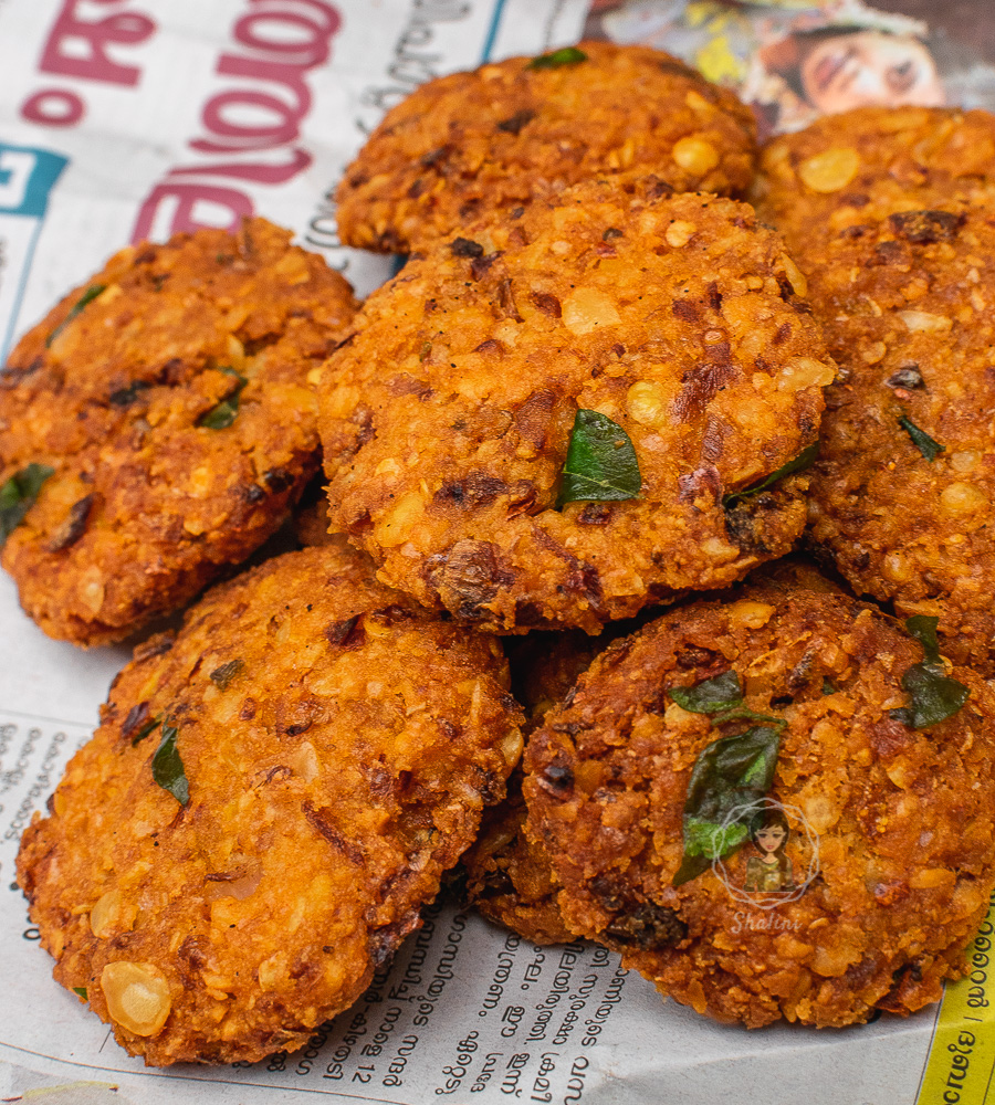 Parippu vada or masala dal vada is a savoury fried snack in Kerala. It is made from legumes and is best consumed for breakfast. Sambar and coconut chutney are the standard accompaniments for Parippu vadas.